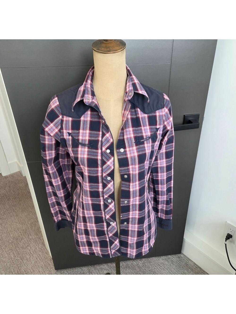 Roper Western Stampede Red and Blue Plaid Shirt